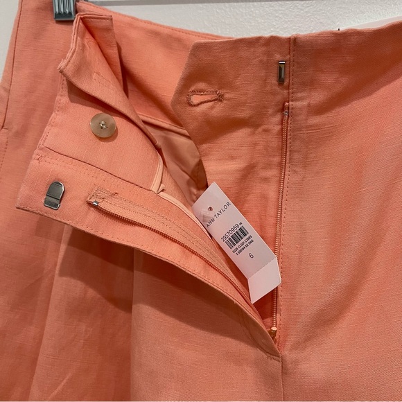 Ann Taylor NWT The Petite Paperbag Short in Shrimp, High Rise, Pleated, Size 6 - Picture 5 of 10